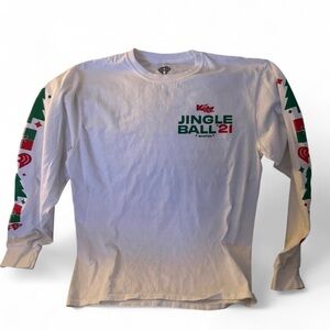 Mens Iheartradio White Jingle Ball '21 Long Sleeve Shirt Size M